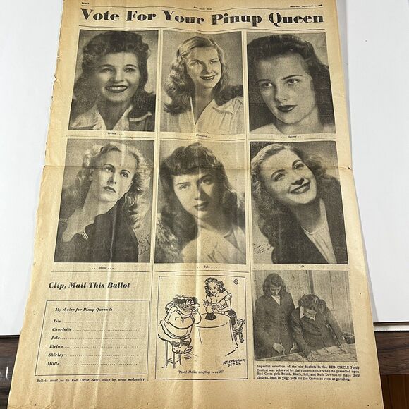 Vintage WWII Red Circle News 71st Newspaper Milton Caniff Comic Sept. 8, 1945 - Picture 5 of 8